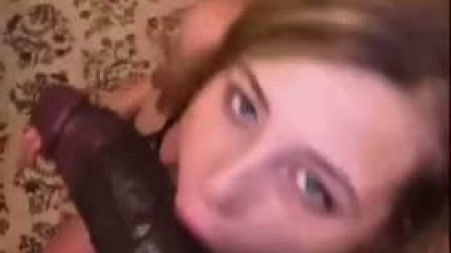 Had to suck the balls because the dick don't fit in her mouth