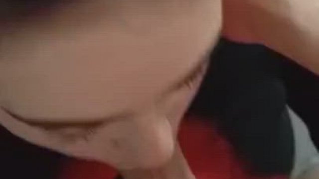 Deepthroat ending with a sticky facial