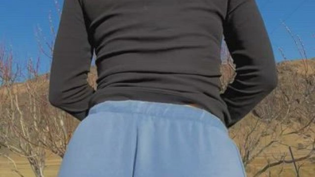 Panty peel outdoors is always better