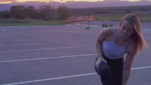 Just had to pull over and strip in front of this amazing sunset