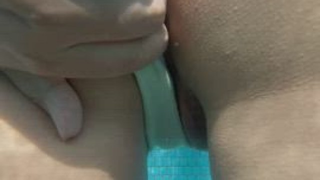 The hotel pool had me feeling fiesty