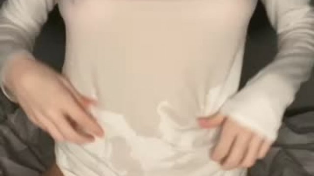 my top got wet, let me take it off for you... 