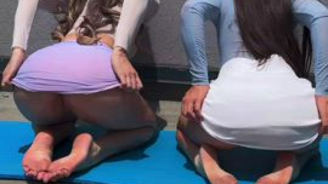 Me and my friend need to get a good stretch ;)