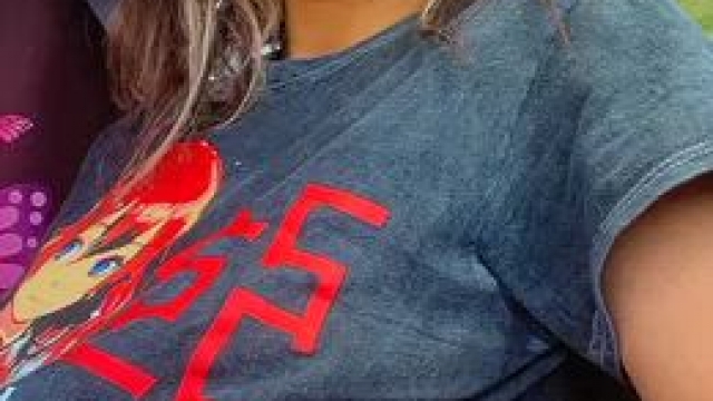 My boobs in the car!