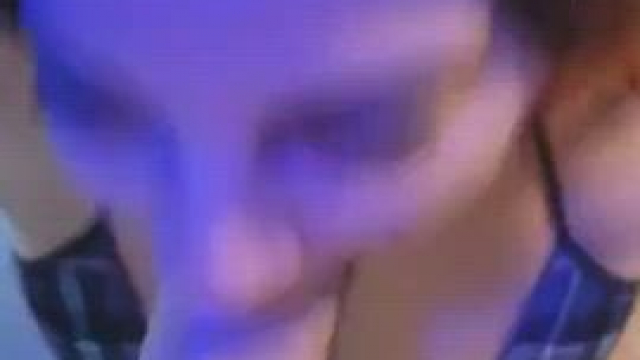 Worshipping his cock because that's all his doll is good for