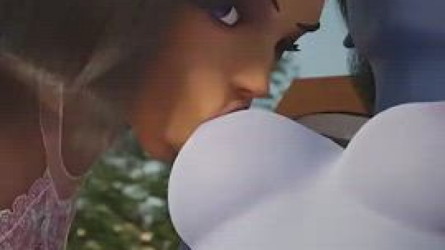 Sombra sucking Widowmaker tits (VIVANS)
