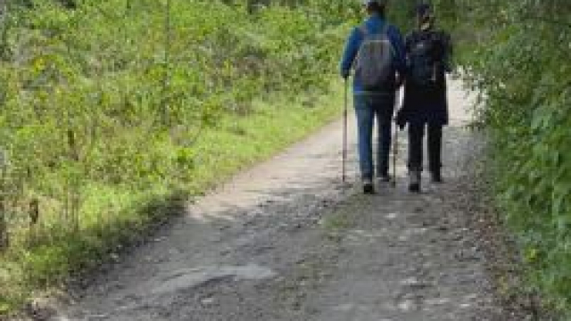 Having some fun on the trek