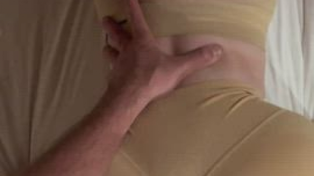 He gives me his big dick through my tights