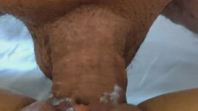 watch my pussy twitch right when he cums on my clit.