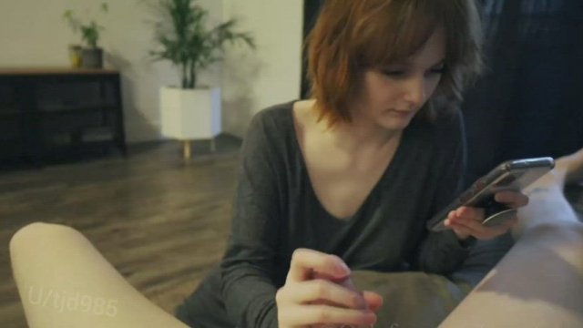 I'm busy reading reddit, but I'll still suck your cock like a good girl [oc]