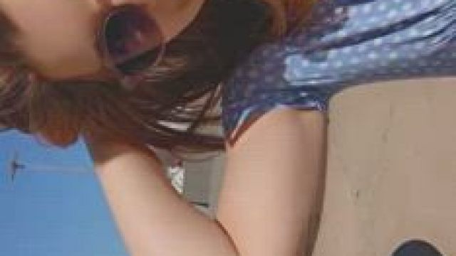 I never wear panties when I go out. [GIF]