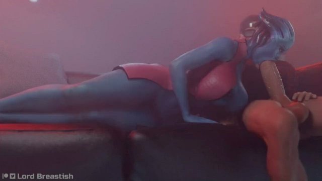 Liara Blowjob Creampied by Futa Miranda (Lord Breastish) [Mass Effect]