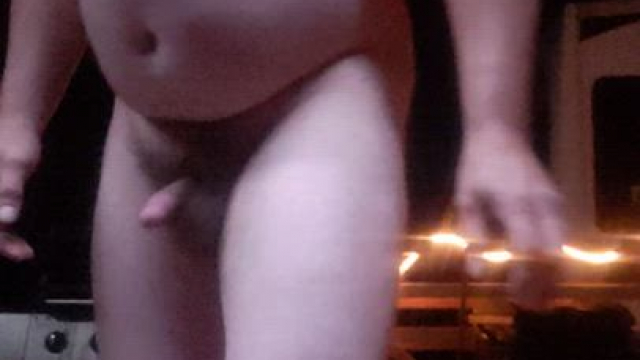 enjoying the morning at the campground