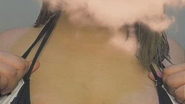 Showing how bouncy my tits are