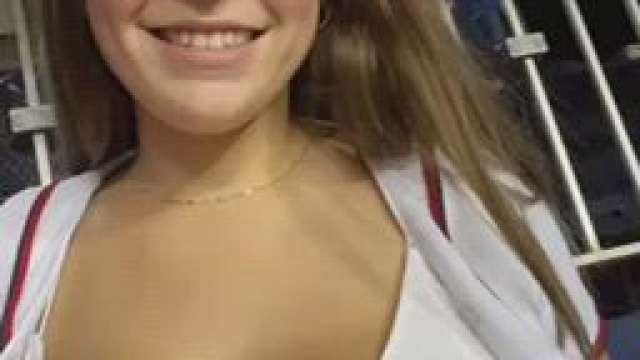 Having some fun at the baseball game