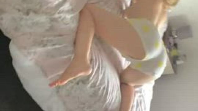 Bent over ready to be used