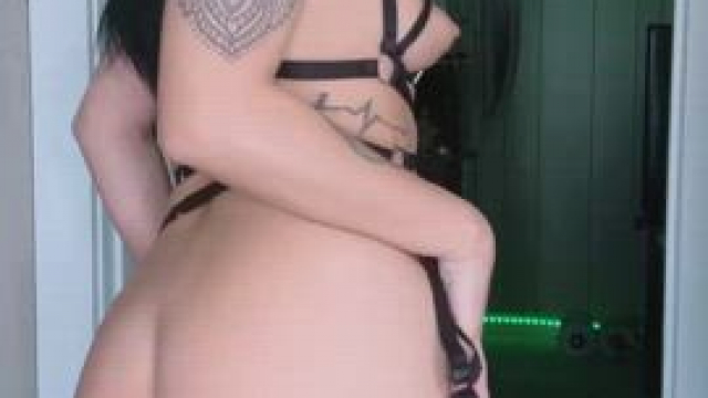 The harness stays on while you screw me