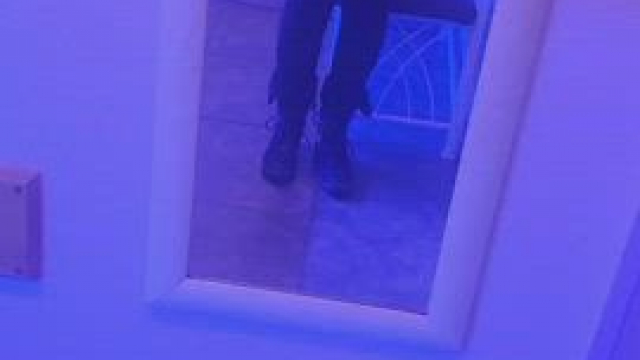 Showing off my new yoga pants wait until I turn around