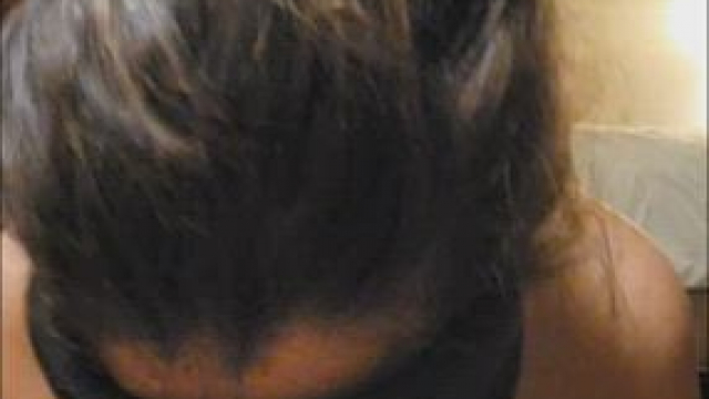 Showing off her throat skills