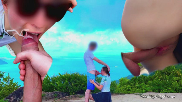 Reaching the Summit - Caught During Risky Outdoor Bang