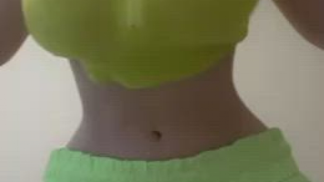 Big natural tits and a tiny waist on my 5’1 frame