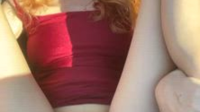 I hope you don't mind me playing with my pussy in the car. I just love playing w