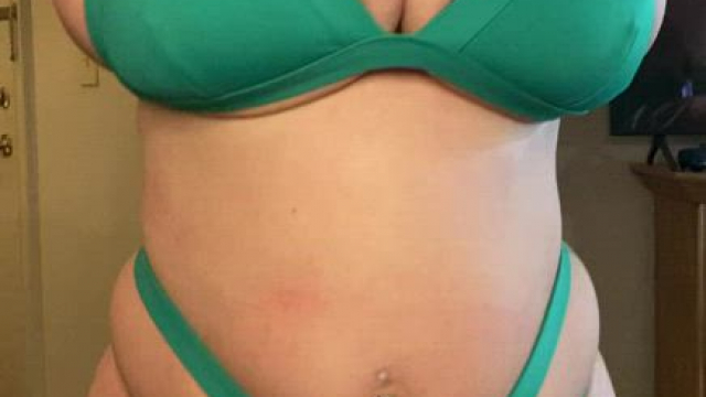 It's hard to find bikinis that fit these massive breasts