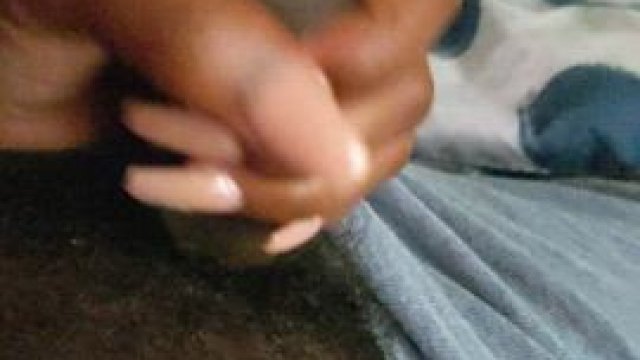 Handjob with her lovely nails