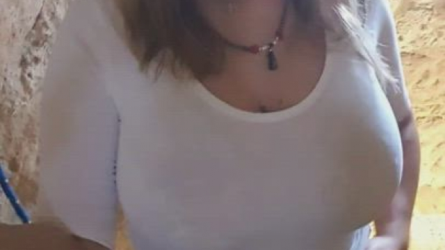 It was really risky. On the stairs in a 12th century basilica. Visitors in the b