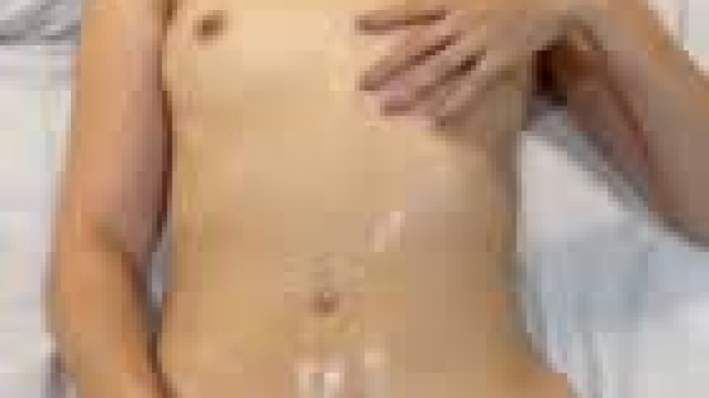 Having his cum all over my belly and vibrator! That only turns me on more!