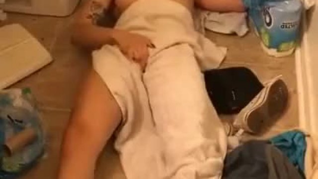 Caught in the bathroom