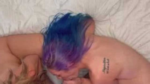 I love watching our unicorn take care of my husband