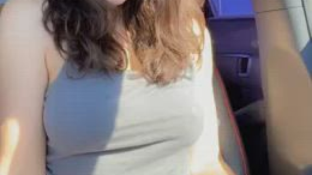 Decided to drop my tits on the busy highway today