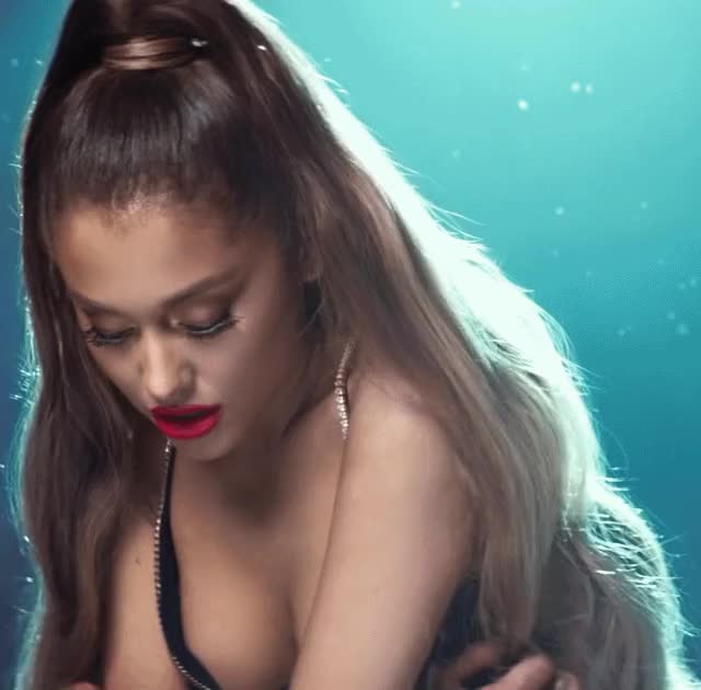 Ariana Grande’s cleavage makes me wanna bust all over her pe... 