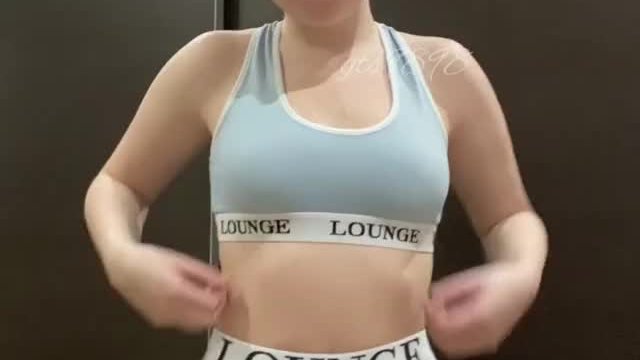 Stripping after a GYM session for your viewing pleasure