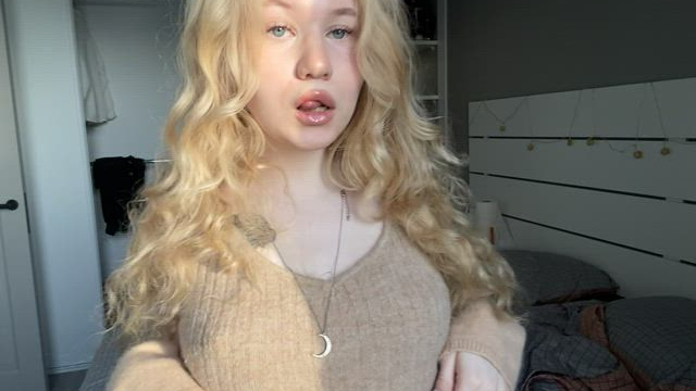 wearing my knitted and wild boobs without any bra