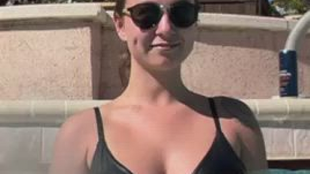 Had to get sneaky surrounded by people at the pool on vacation [gif]