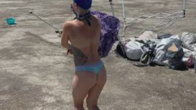 Might as well make a big sign that says Cum fill me!