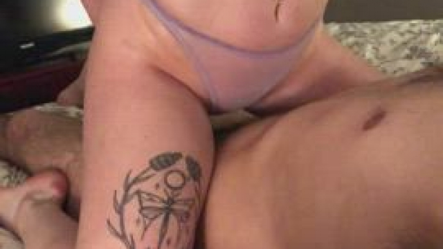 Sliding onto his perfect penis