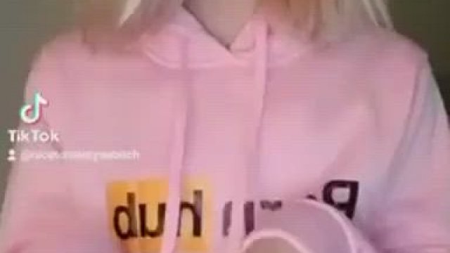 Hoodie whore riding sextoy