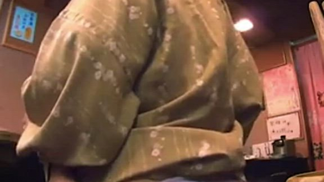 cute asian gets that ass grabbed