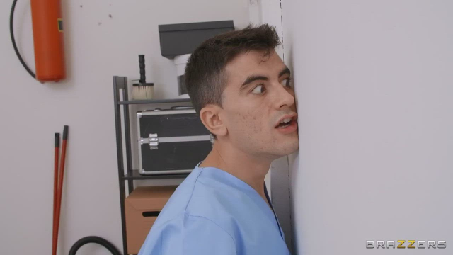 She can't believe what's come through her wall!