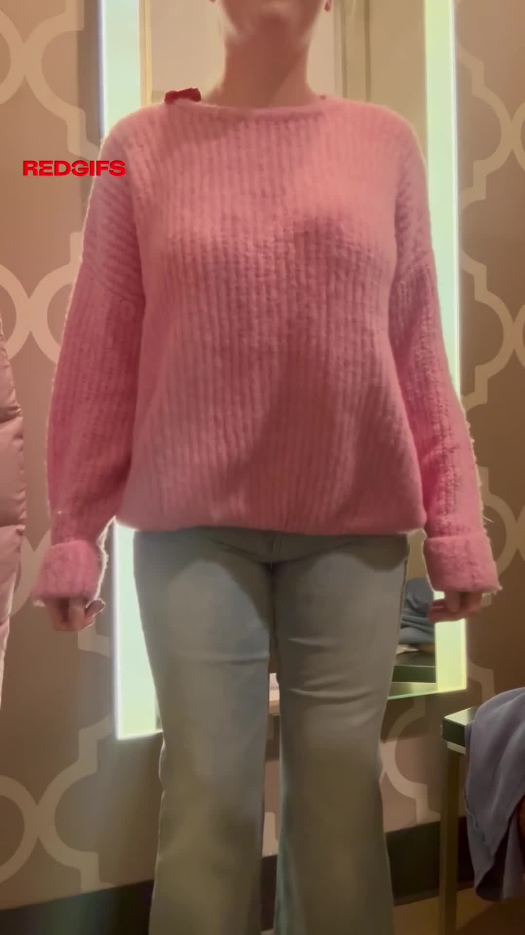 What is your reaction to seeing her in the dressing room?