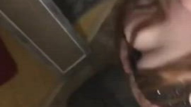 Drunk woman enjoying a soft penis