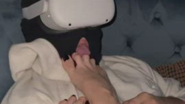 I can’t distract him when he’s got his oculus on.