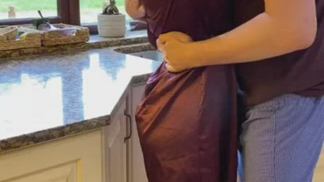 Couldn’t resist fucking in the kitchen this morning!