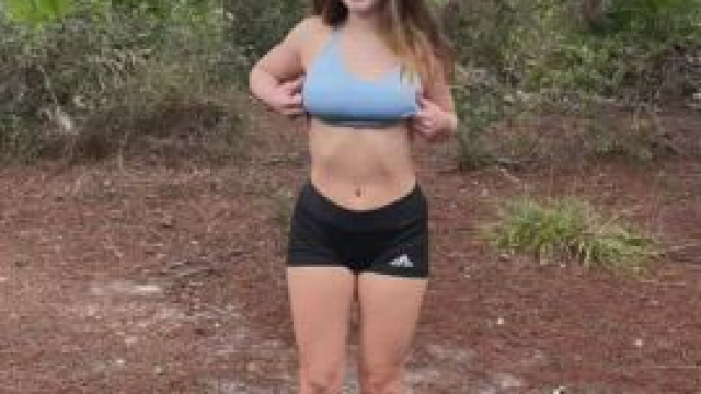 Stripping in the woods made me so wet