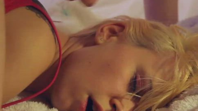 cute blonde gets huge facial