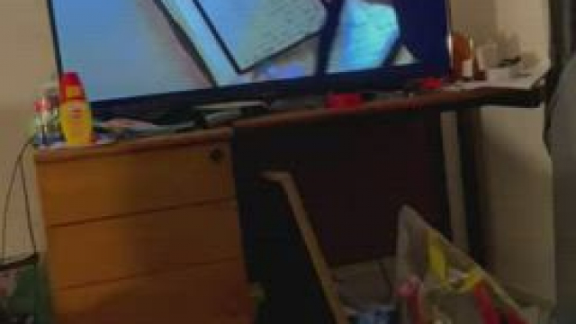 Toying with GFs butthole while watching TV/Porn