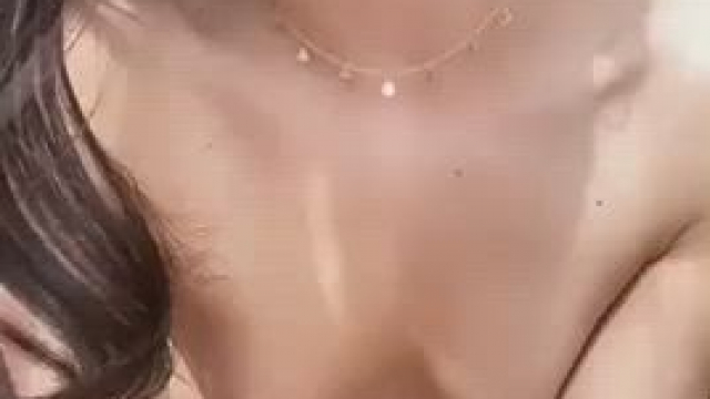 Emily showing off her perfect body